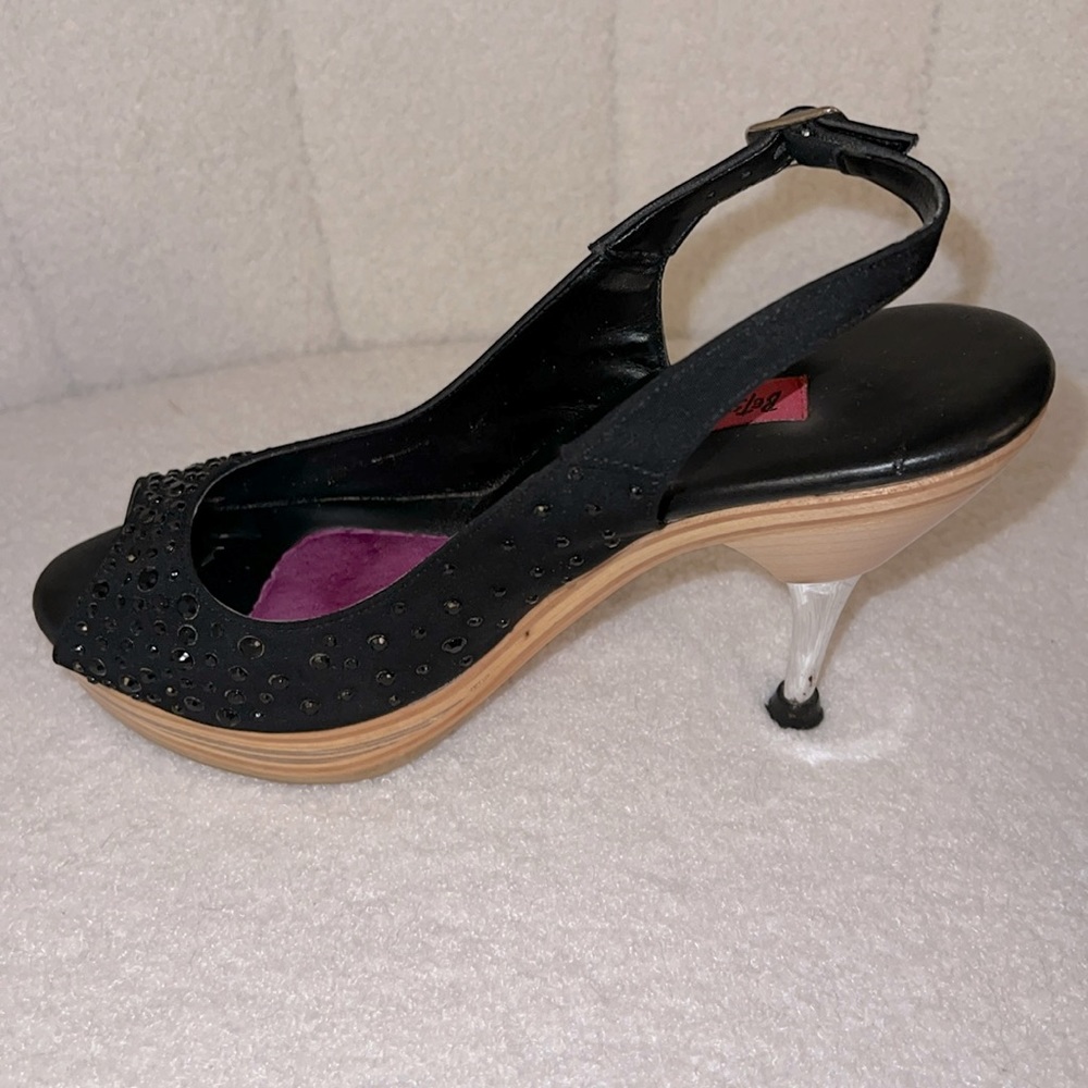 Betsey Johnson Priscilla Slingback Pollys size 6 black